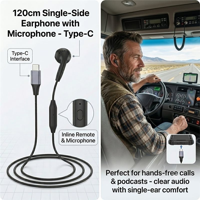 Auricular Mono con Cable Tipo  - Wired Earphone Mic reseña y precio